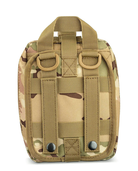 Premium IFAK Trauma Kit For Emergency Response With Fully Stocked MOLLE Pouch Including CAT Tourniquet HyFin Chest Seal by Scherber