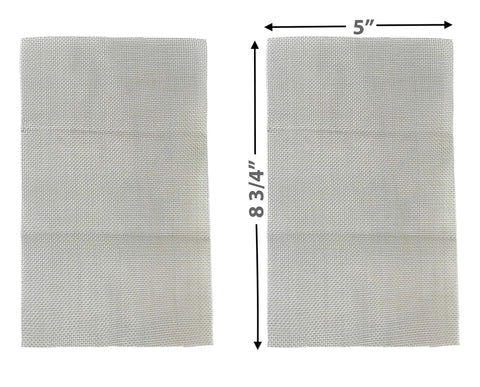 Stainless Steel Reinforcing Mesh For Thermoplastic Bumper And Kayak Repairs, 5x8.75 Inch, 2 Pack, shown side by side.