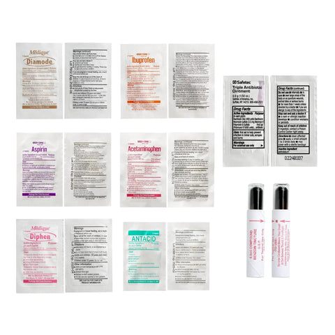 Backpacker First Aid Kit for Outdoor Trails Expedition Grade Medical Kit for Two Adventurers Up To Four Days medication packets