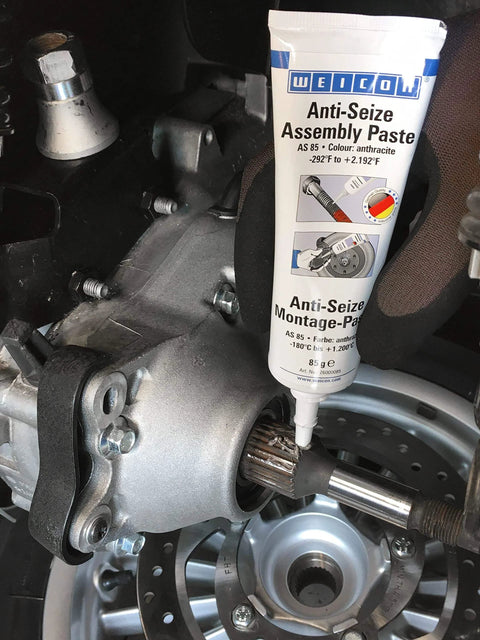 Anti-Seize Assembly Paste, 3.0 Oz, Heat Resistant Lubricant And Corrosion Protection For Fasteners And Threads applied to machinery