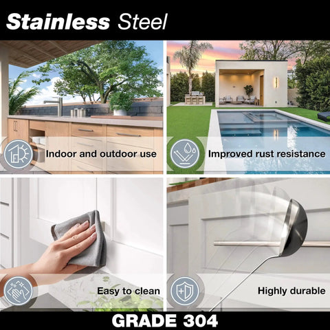 Stainless steel properties for Livingston Collection 4-Inch Center-To-Center Stainless Steel Cabinet And Drawer Pull Handle