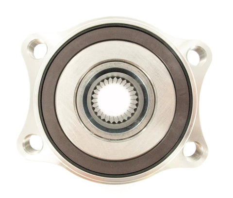 Front view of Rear Wheel Hub Bearing Assembly Aftermarket Replacement For Scion 2013 To 2016 Subaru 2008 To 2020 And Toyota 2017 To 2023