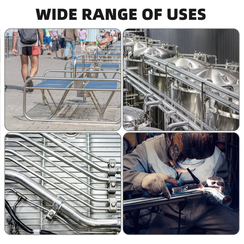 Two Pack Stainless Steel Round Tubing 300mm 0.75 Inch OD 304 Seamless Tube Heavy Duty Industrial Grade used in various machinery setups.