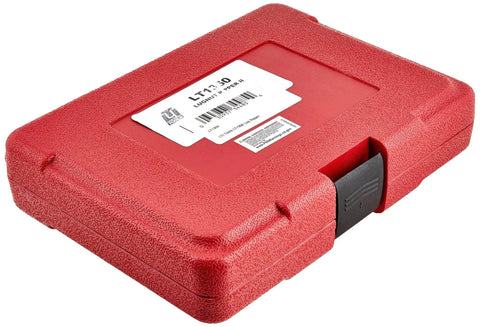 Red carrying case for LT1350 Lug Ripper For Quick Lug Nut Removal In Automotive Maintenance displayed closed with label on top.