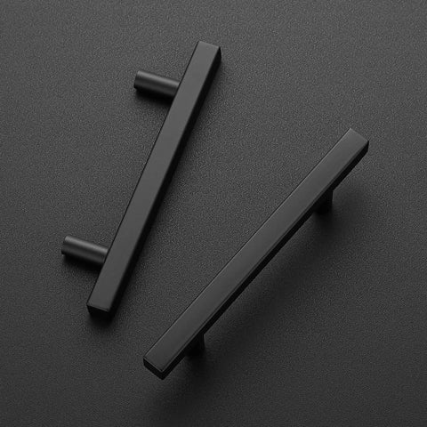 30 Pack 6 Inch Square Cabinet Pulls Matte Black Stainless Steel Kitchen Drawer Handles With Three And Three Quarter Inch Hole Centers