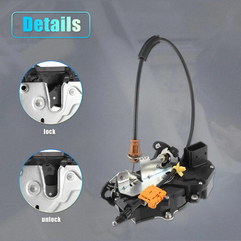 Replacement Front Left Driver Side Power Door Lock Actuator Motor With Cable For Chevy Silverado 1500 2500 3500 2010-2013 shown