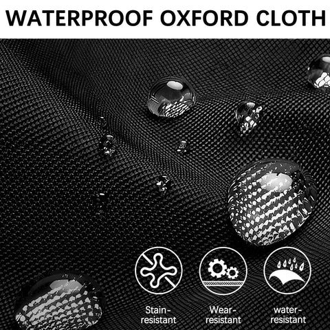 Close-up of waterproof oxford cloth showcasing stain, wear, and water resistance for Ultra Large 120L Rolling Duffle Bag With Wheels.