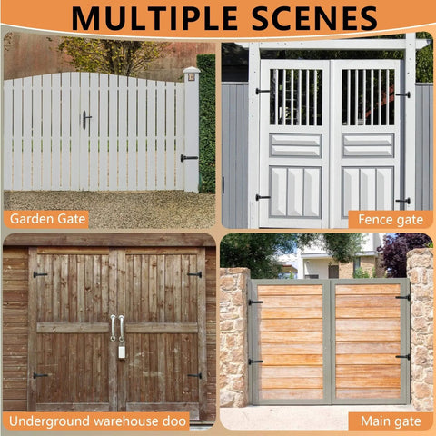 Various gates showcasing 2 Pack Heavy Duty Gate Hinges Weld On Or Bolt On 900 Lbs Capacity 180 Degree Open for outdoor use
