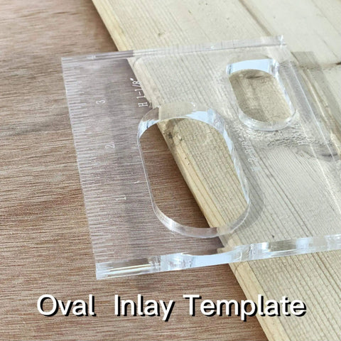 Pro DIY Oval Inlay Template Set Pack Of 4 Router Templates For Woodworking Includes 4 Inch Ruler Five Individually Sized Inlays