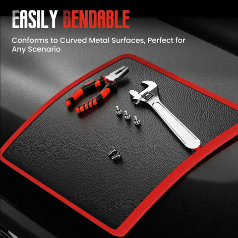 Magnetic Tool Mat 40-Lb Heavy Duty Magnetic Parts Holder Flexible Grip-Ready Non-Slip Tool Organizer With PVC Protection