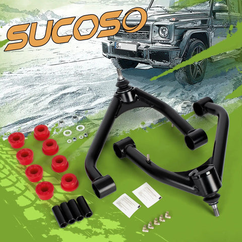 2 To 4 Inch Lift Upper Control Arms With Ball Joints Kit For 2007 To 2018 Chevy Silverado 1500 And GMC Sierra 1500 6 Lug