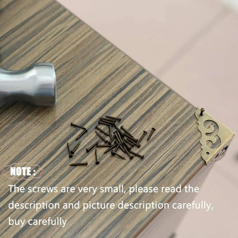 Tiny black nails from 1600 Piece Tiny Nails Wood Screws Set For DIY Crafts Antique Finish In Gold Silver Bronze 1x6mm 1x8mm 1x10mm
