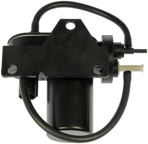 Dorman 904-214 vacuum pump for Dodge/Ford, black plastic unit with mounting bracket and hoses