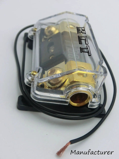 Digital Led Display ANL Fuse Holder Inline Fuse Block With LED Voltage Readout For 0, 2 And 4 Gauge Wiring Protection