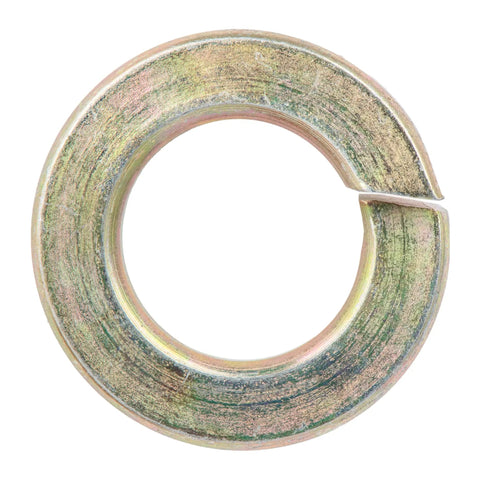 5/16 Inch Grade 8 Split Lock Washer Pack Thru Hardened Steel With Yellow Zinc Plating 0.318 Inch ID 0.593 Inch OD 0.078 Thick ASME B18.21.1