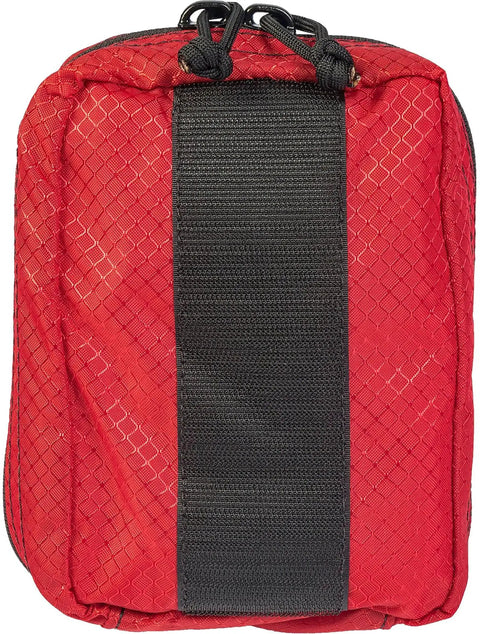 Front view of red compact bag for Public Access Bleeding Control Kit Basic In Compact Blood Control Bag With C-A-T Tourniquet ETD Gauze