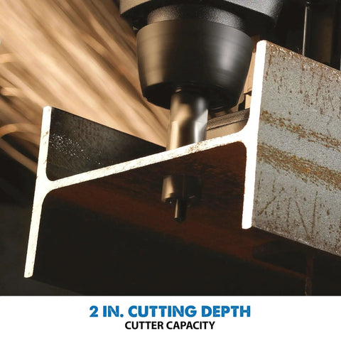 Magnetic Drilling System for Metal With One And Five Eighth Inch Diameter Capacity And Two Inch Depth 1200W Three Quarter Inch Shank