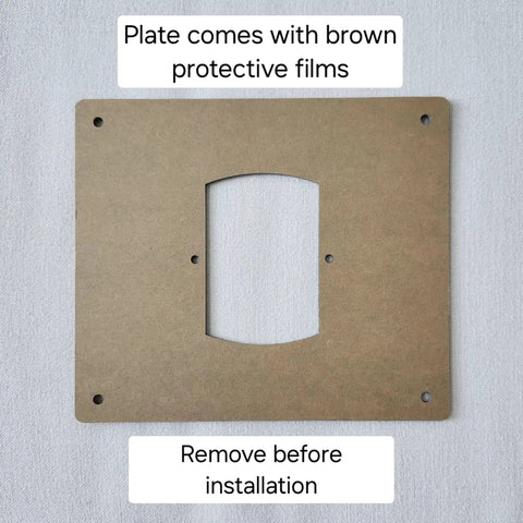 Flush Mount Plate Kit For Whole Home Surge Protector Acrylic Gray Easy Install For CHSPT2ULTRA And CHSPT2SURGE without film