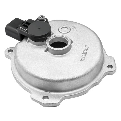 VVT Solenoid With Camshaft Sensor For Hyundai And Kia 2.0L 2.4L Engines Replacement 24360-2GGB0, circular metal and plastic part