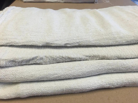 Stack of 2500 new white shop towels rags industrial grade 13 by 14 inches absorbent cleaning cloths for garage workshop auto maintenance