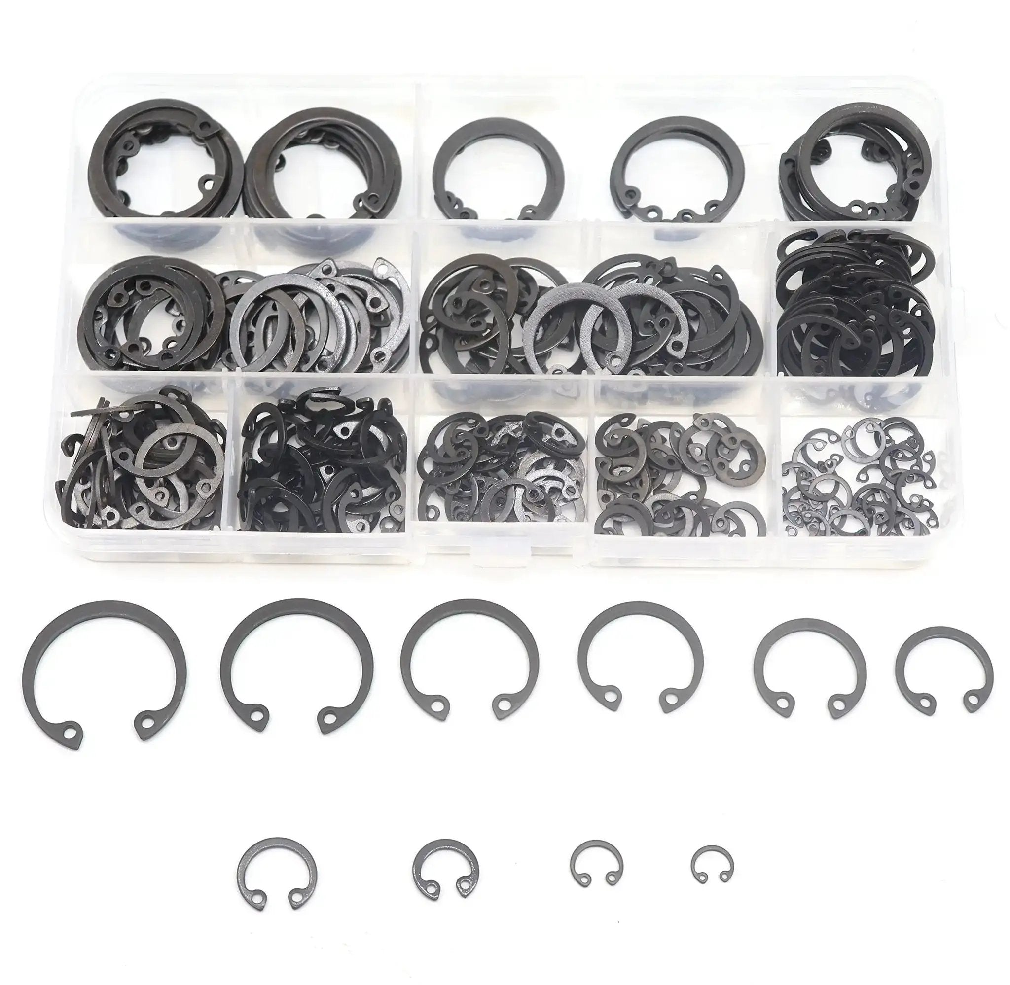 Internal Snap Ring Set 280 Pcs In 10 Metric Sizes Blac...