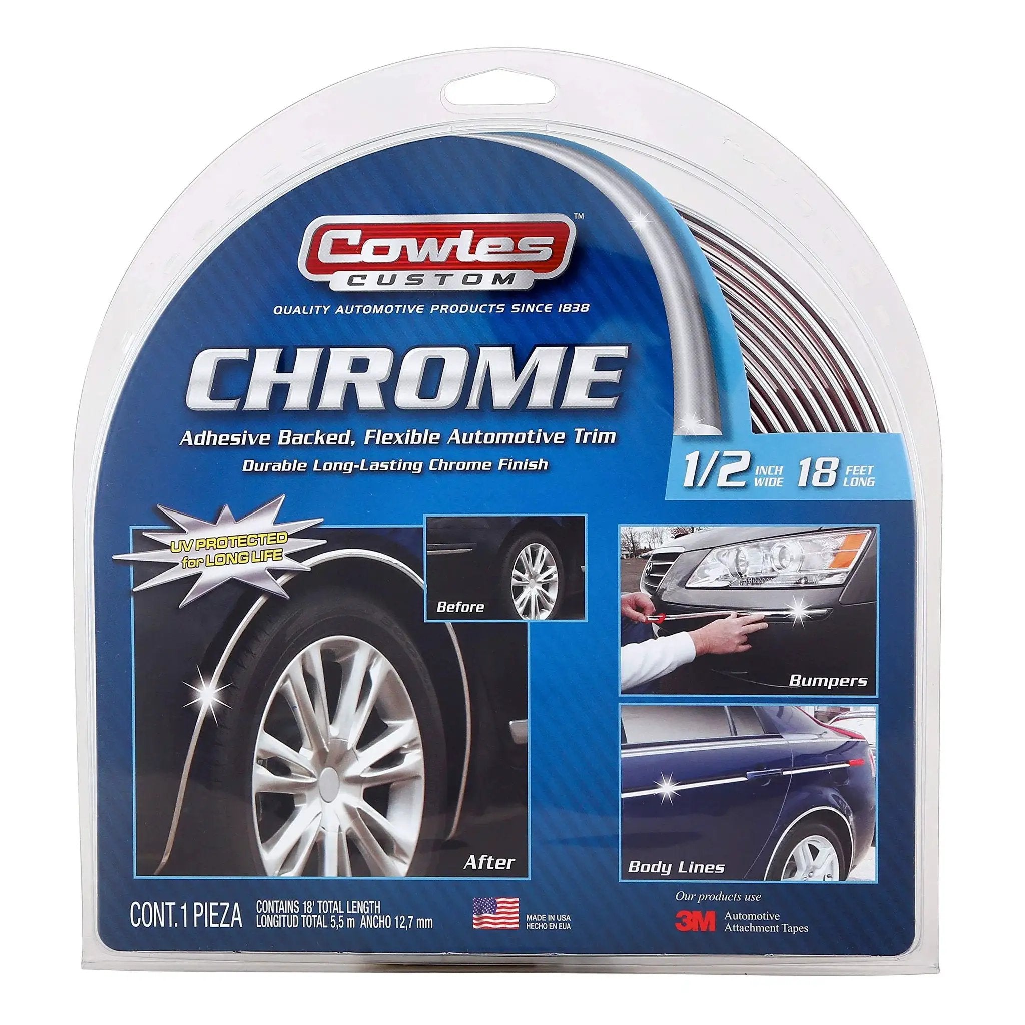 chrome vehicle body molding trim - 18ft Premium Chrome...
