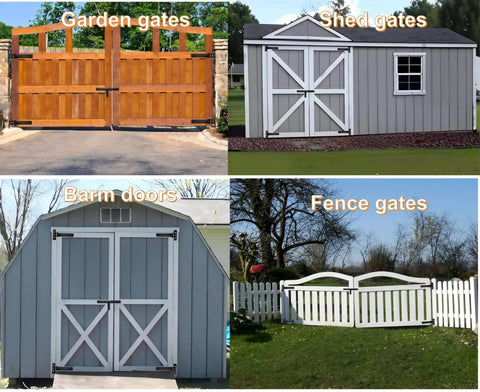 13 Inch Heavy Duty Gate Hinges Solid Carbon Steel 900 Lbs Capacity And 180 Degree Open Weldable Or Bolt On Hinges for garden and shed gates.