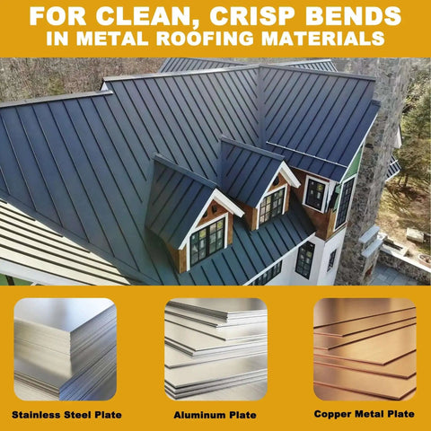 Image showing a house with metal roofing, ideal for use with a Three Station Edge Roller Bender For Sheet Metal Bead Roller And Brake.