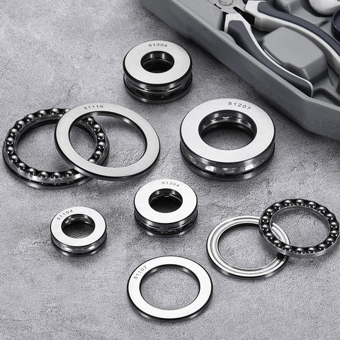 uxcell thrust ball bearings set, two pieces; chrome steel, 40mm bore, 60mm outer diameter, 13mm thick