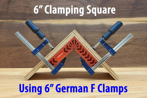 Four Piece 6 Inch By 6 Inch Glass Reinforced Nylon Corner Clamps For 90 Degree Cabinet Jigs And Square Assemblies on wood setup