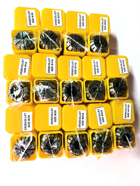 14 Piece Spring Collet Set For CNC Engraving And Milling Lathe Tools ER20 Collets One Sixteenth To One Half Inch Gripping Range