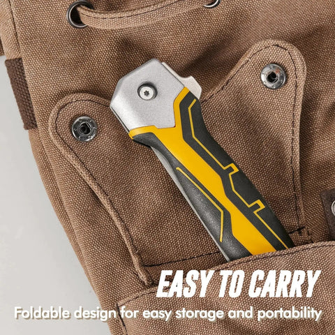 Folding Drywall Jab Saw With Soft Grip Handle for Clean Wallboard Cuts and PVC in a pocket, rust-resistant design
