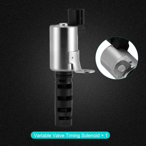 Oil Control Valve OCV VVT Solenoid for 1.8L L4 Engines, close-up view of silver and black component, fits Toyota and Chevrolet models
