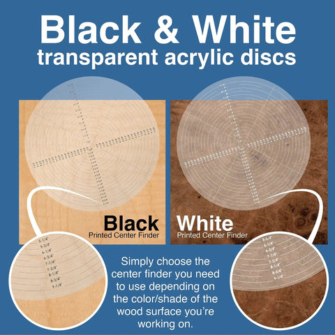 Clear Flexible Acrylic 10 Inch Round Center Finder Compass For Drawing Circles A Must Have Tool For Lathe Work And Woodturners