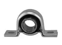 Front view of 1-3/16 in Narrow Set Screw Pressed Steel Pillow Block, Single Bearing Replacement for Shaft Support, Heavy Duty