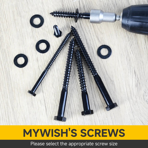 Heavy Duty Stainless Steel Lag Bolts 5/16 Inch By 1-1/4 Inch 20 Piece Set displayed with washers and hex socket drill bit