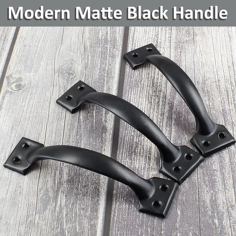 20 Pcs 4 Inch Metal Bow Door Handles Large Vintage Style Door Pulls For Barn Doors, Furniture Cabinets, Matte Black