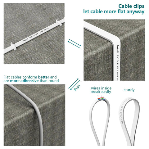 Installation and design features of Cat 8 Ethernet Cable 25 Ft Ultra Fast 40Gbps 2000MHz Flat SFTP Patch Cable