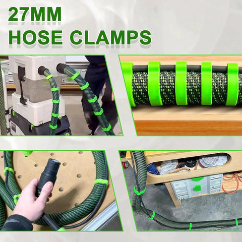 Dust Hose Organizer Clips For Vacuum Hoses D27 Fits Sander And Dust Extractor 37mm Diameter Durable Holders in workshop