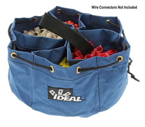 Portable Small Parts And Tools Bag With Loop Handles, 5-Inch Divider Pockets, Drawstring Opening, Durable Carry Case For Tools