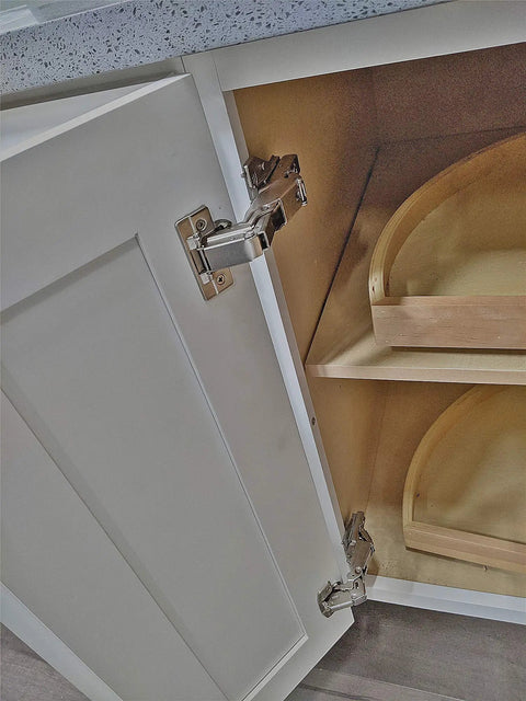 165 Degree Soft Close Cabinet Hinge For Inner Folding Corner Doors No Fuss Quiet Close Single Pack Lazy Susan Cabinet Hardware