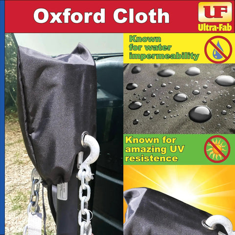 Drawstring Tongue Jack Cover for Power Jacks 10.5 by 13.75 Inches made of Oxford cloth with water resistance