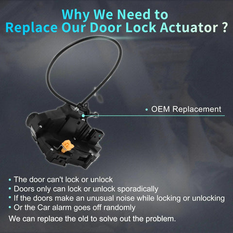 Rear Left Driver Side Power Door Lock Actuator Motor Door Latch Assembly For Chevrolet HHR 2008 2011 With Cable 20791794