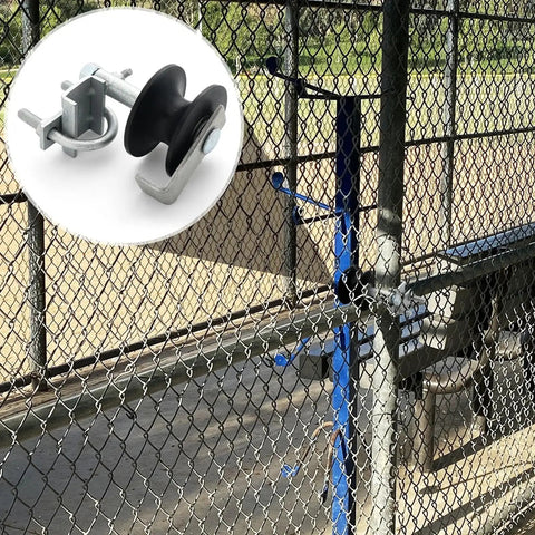2 Pcs Chain Link Nylon Rolling Gate Track Wheel Rollers for Sliding Gates compatible with 2 inch gate frames and track pipe