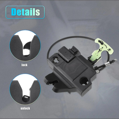 Subaru Legacy And Outback 2010 To 2014 Rear Liftgate Lock Actuator With Cable Replacement Tailgate Latch Assembly Black detail view