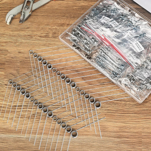 120-piece stainless steel torsion springs assortment kit; 30 sizes, plastic storage case