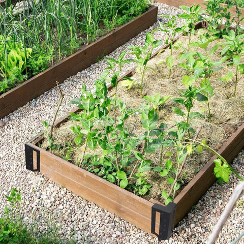 Beefy Raised Garden Bed Corner Brackets With Securing Lip For Wood Frames Fits Lumber Up To 2 By 12 Inches Heavy Duty