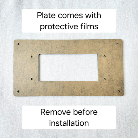 Flush Mount Plate For Whole House Surge Protector Wall Mount Accessory For FS060 FS100 FS140 Acrylic Black Drywall