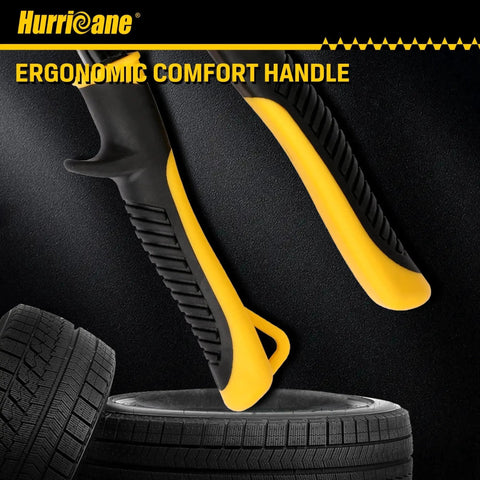 Pro Grade Sheet Metal V Notcher For HVAC Ductwork And Roofing From Hurricane, ergonomic comfort handle close-up