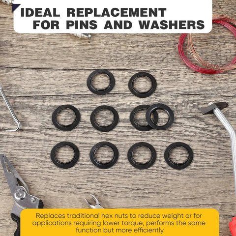 Ten Pack Push On Dolly Wheel Lock Washers Fit Five Eighth Dolly Axle Rods Spring Steel With Oiled Phosphate Finish